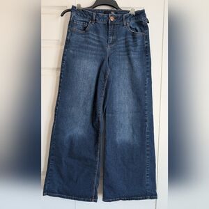 1822 Denim Dark Blue Wide Leg Jean